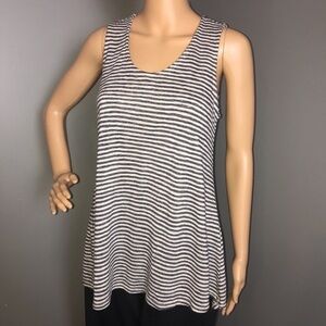 Anthropologie W5 Sleeveless High/Low Top – Striped, Size Small